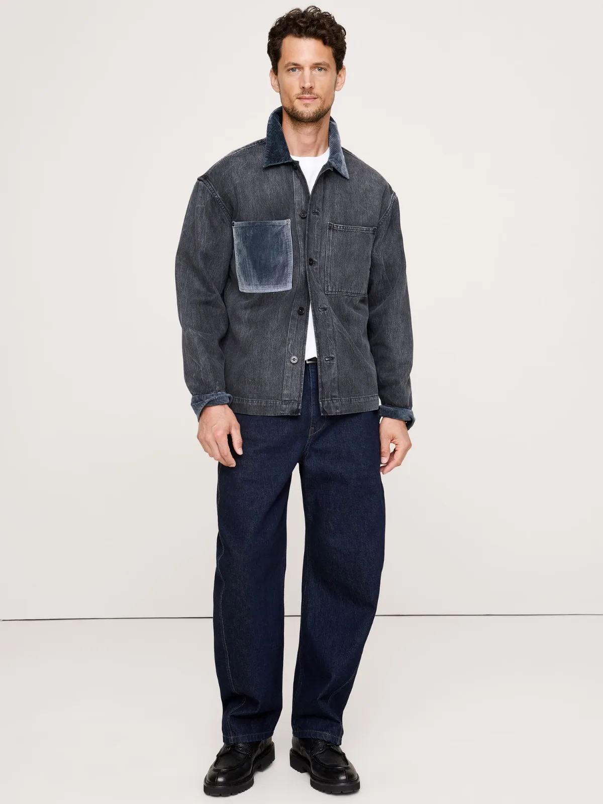 Relaxed-Fit Italian Denim Overshirt by Banana Republic