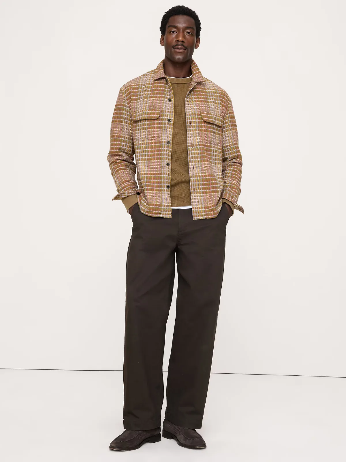 Relaxed-Fit Textured Flannel Shirt