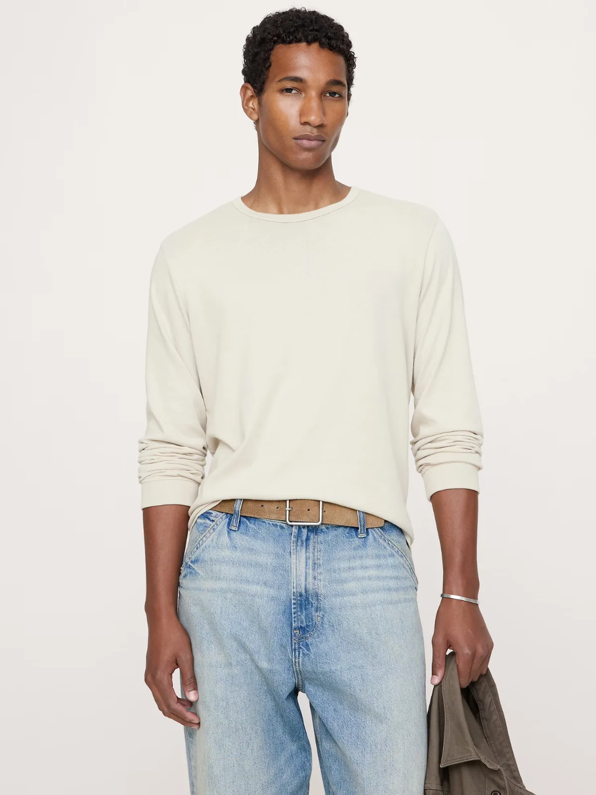 Cotton Jersey Long-Sleeve T-Shirt by Banana Republic