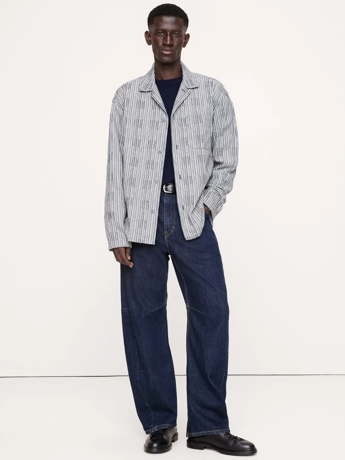 Relaxed-Fit Textured Cotton Shirt by Banana Republic