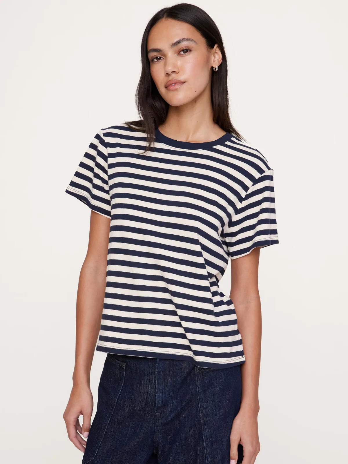 Cotton Slub Crew-Neck T-Shirt
