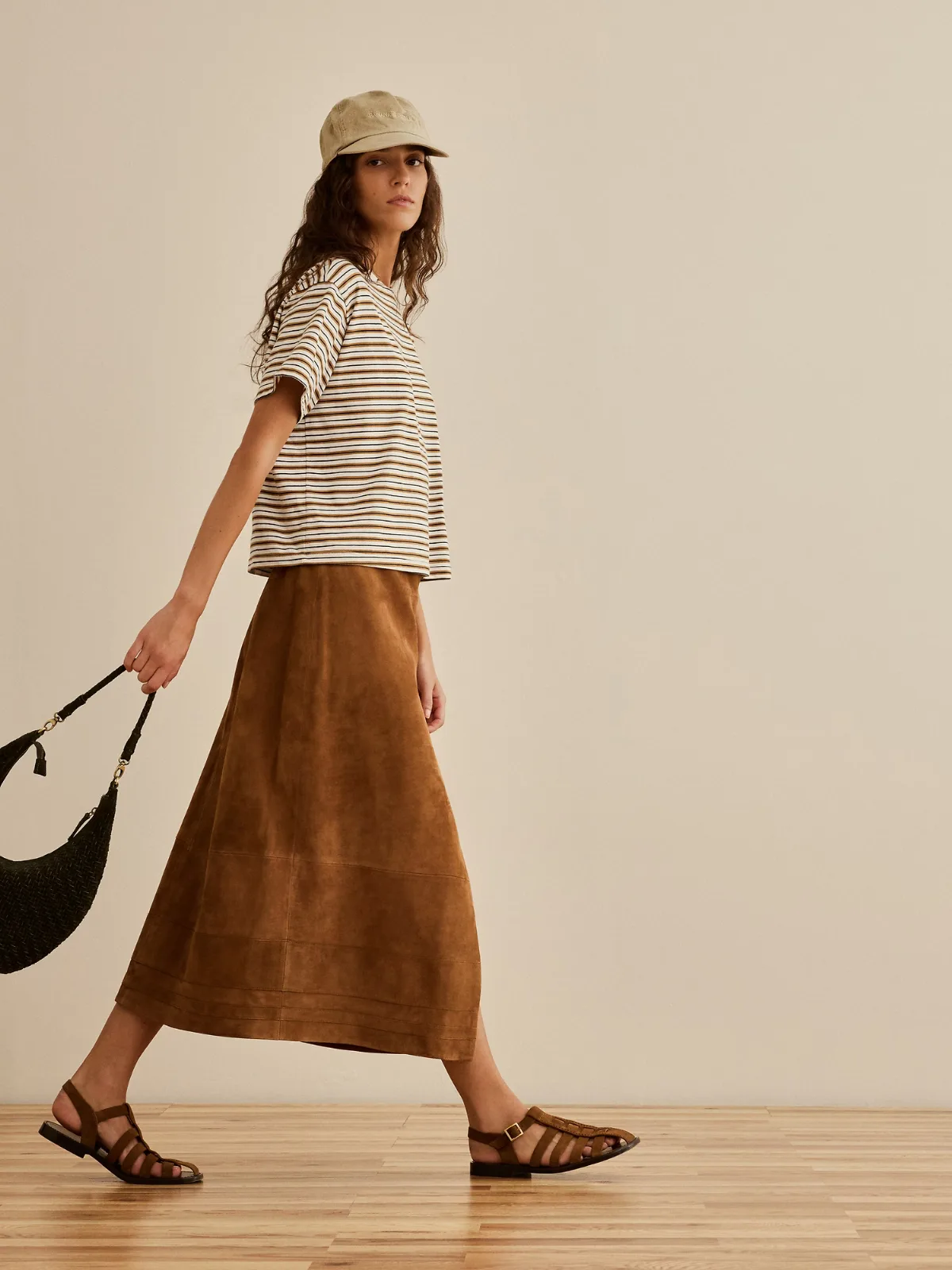 Banana Republic x La Ligne the Suede Wrap Midi Skirt by Banana Republic