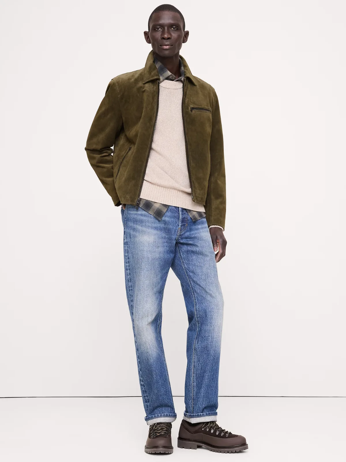 Italian Suede Racing Jacket by Banana Republic