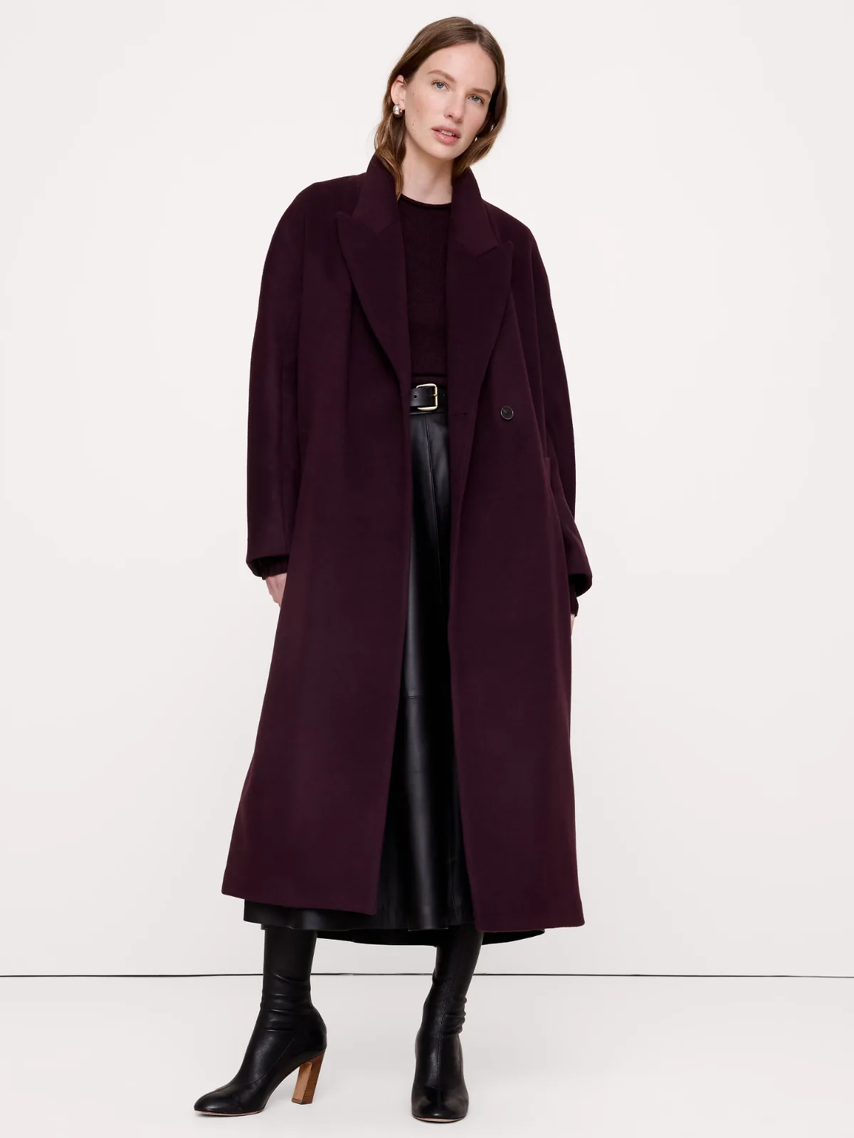 Wool-Cashmere Wrap Coat by Banana Republic