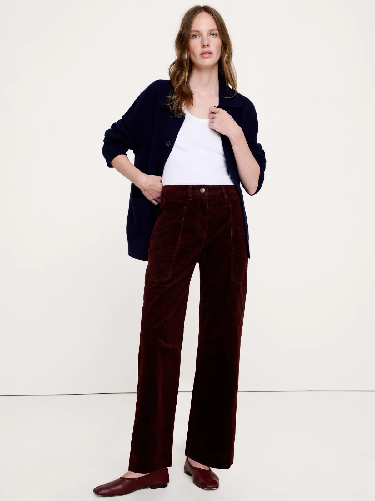 High-Rise Straight Corduroy Pant by Banana Republic