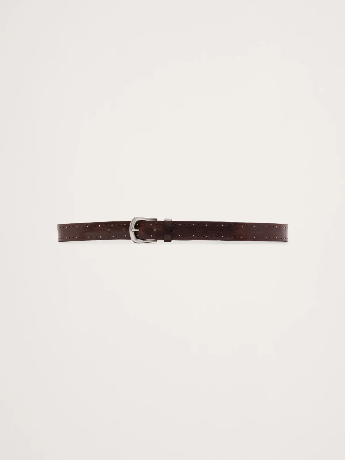 Perforated Leather Belt by Banana Republic