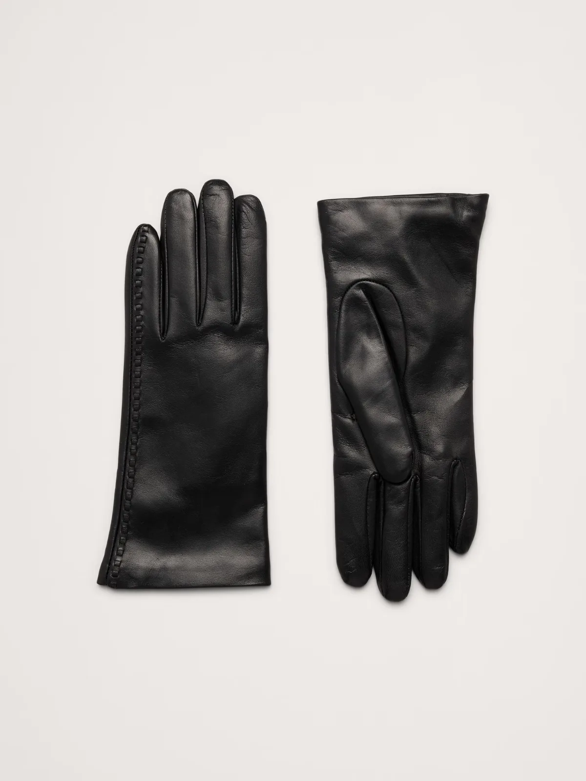 Italian Leather Cashmere-Lined Gloves