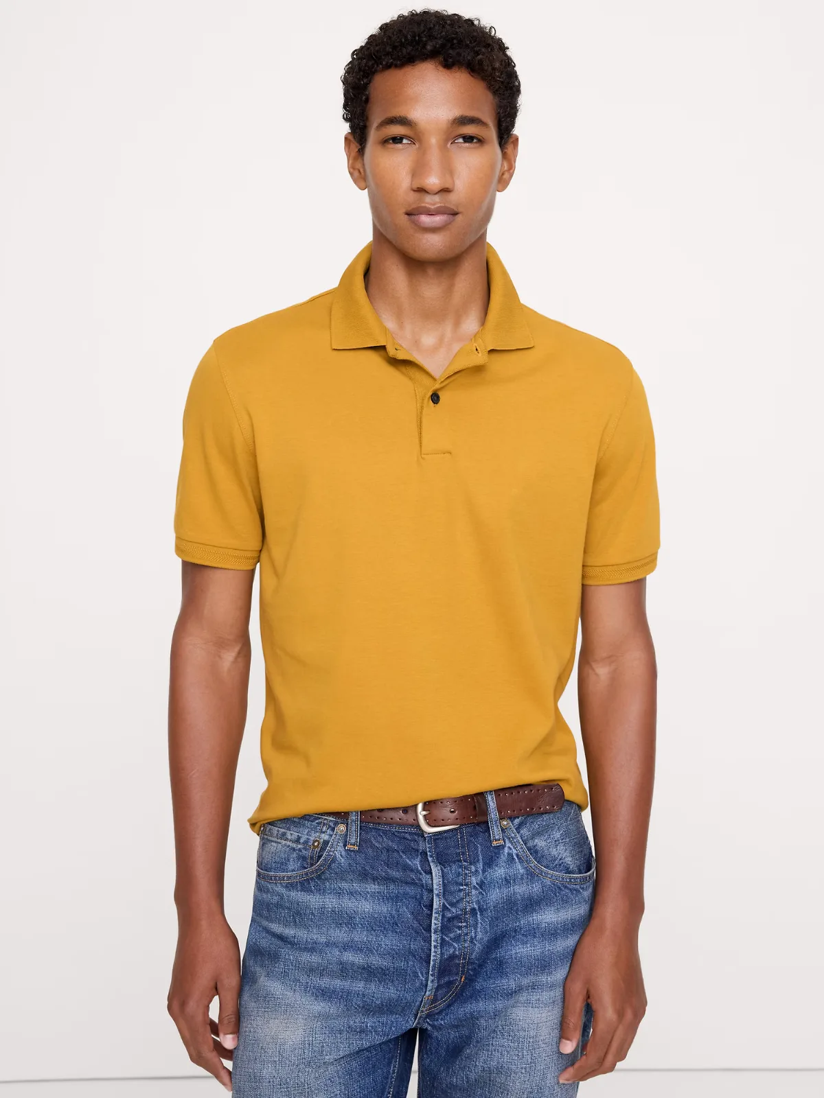 Luxury-Touch Polo Shirt by Banana Republic