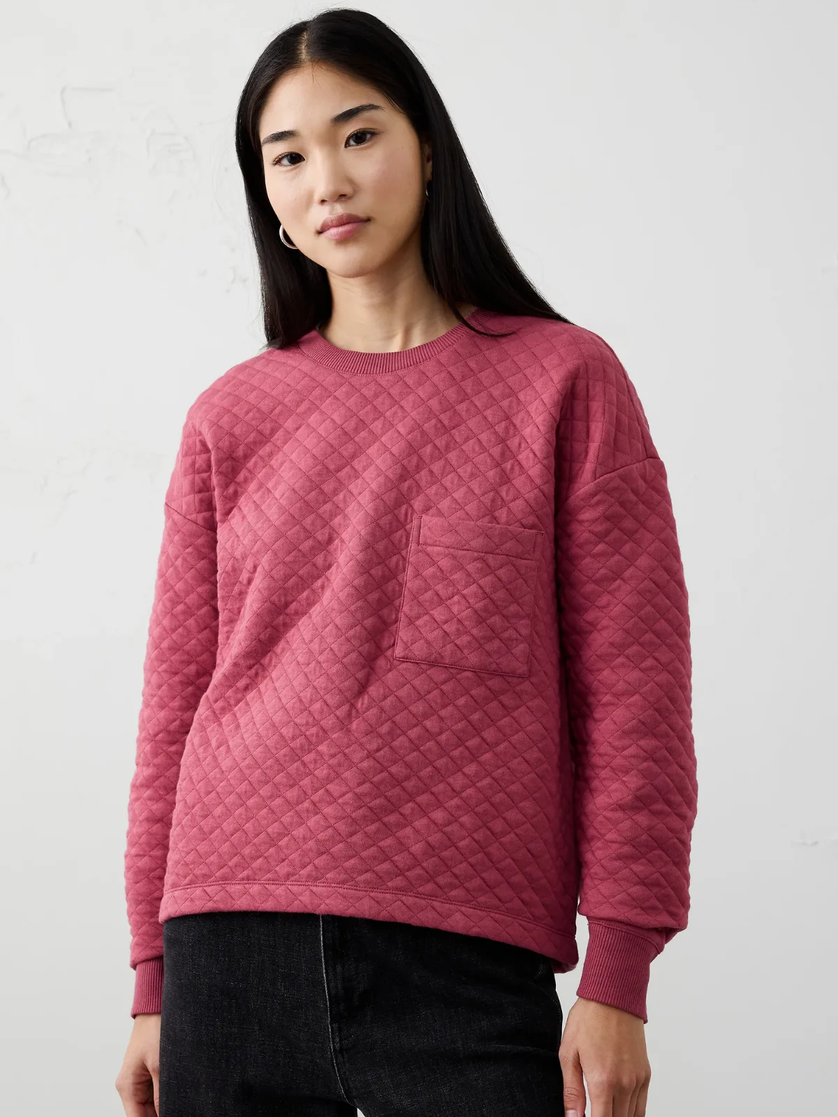 Quilted Sweatshirt by Banana Republic