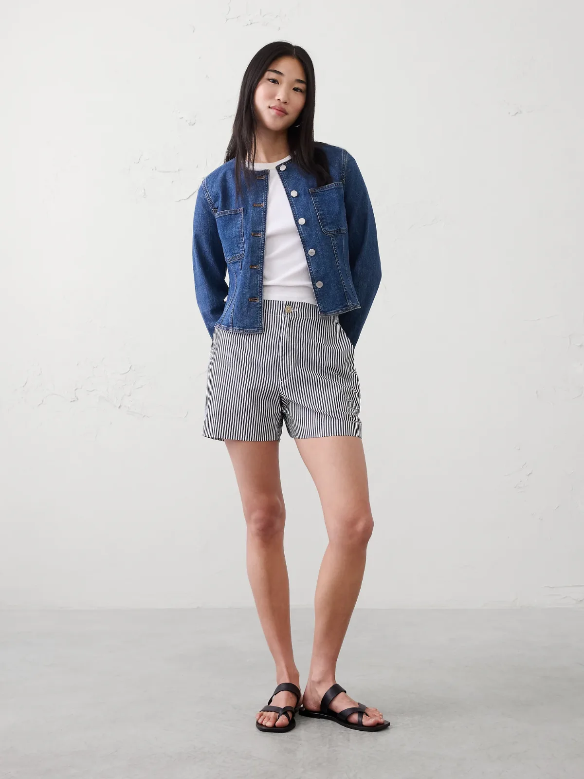 High-Rise Poplin Short by Banana Republic