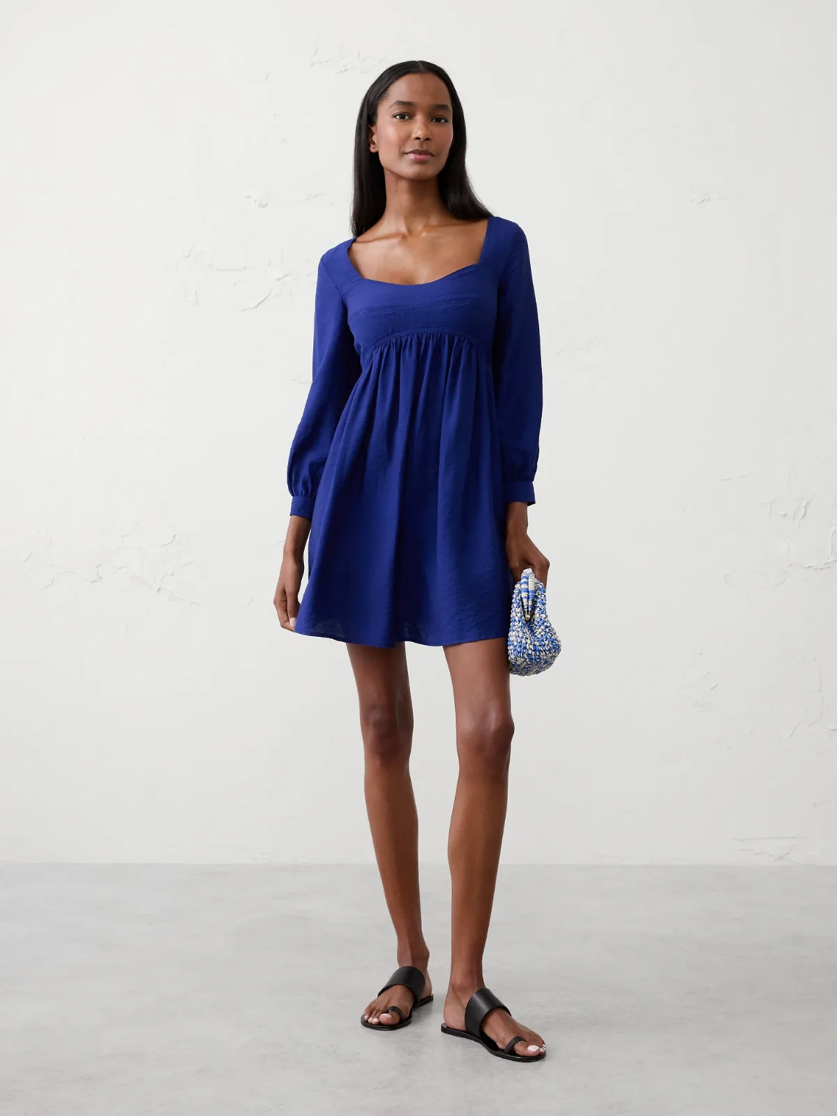 Gathered-Waist Mini Dress by Banana Republic