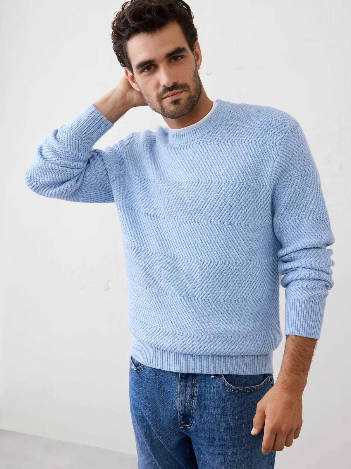 Zigzag Textured Sweater by Banana Republic