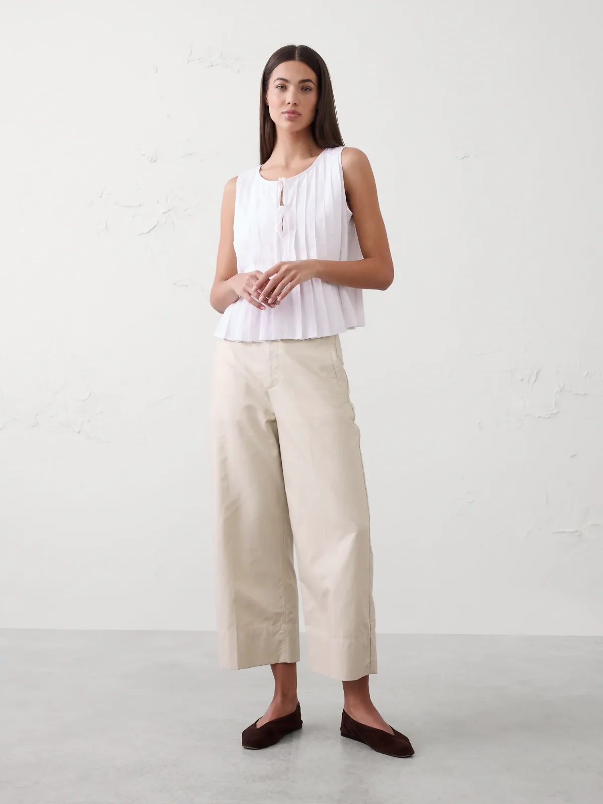 Wide-Leg High-Rise Cropped Pant by Banana Republic