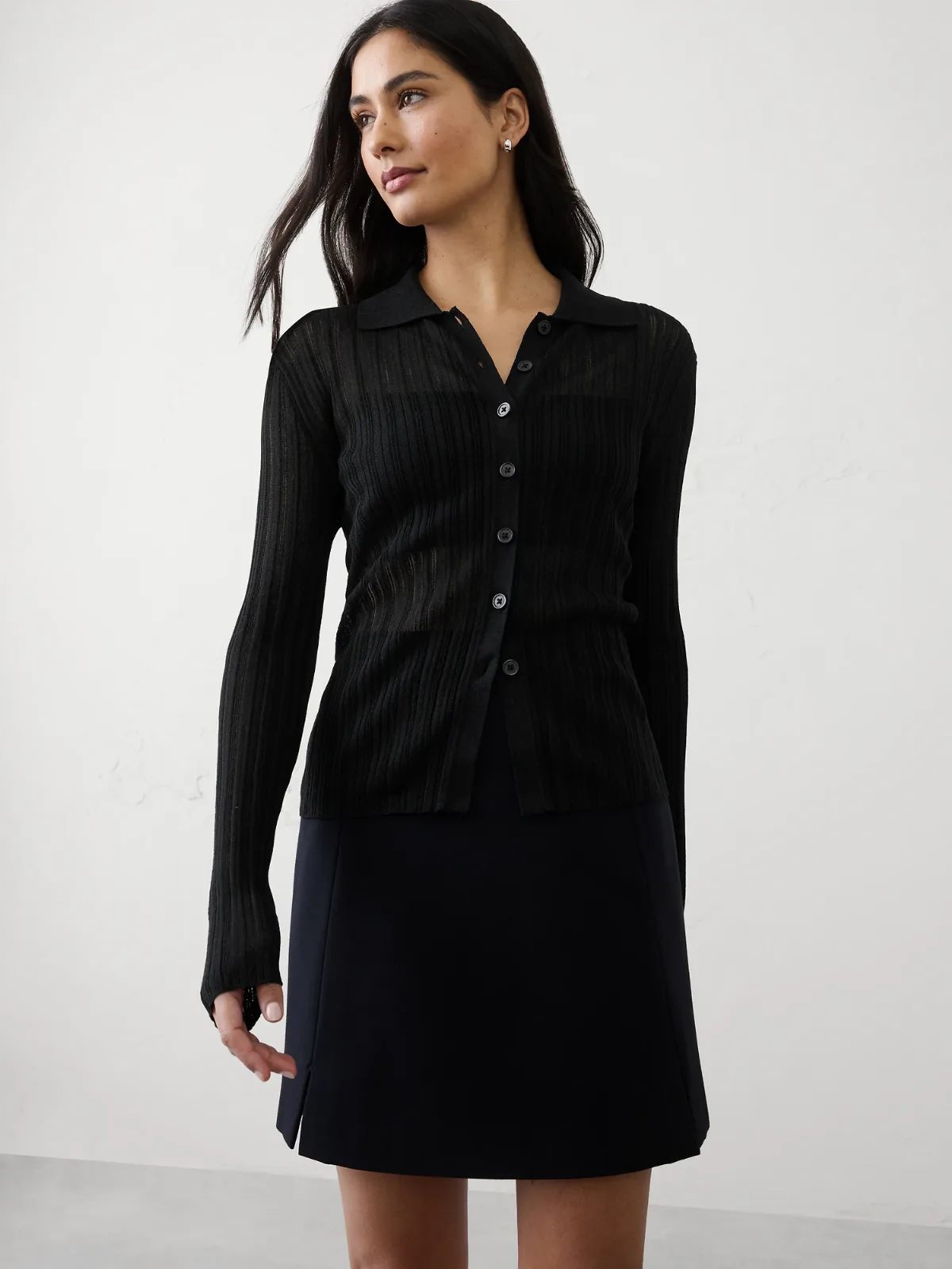 Sheer Cardigan Sweater by Banana Republic
