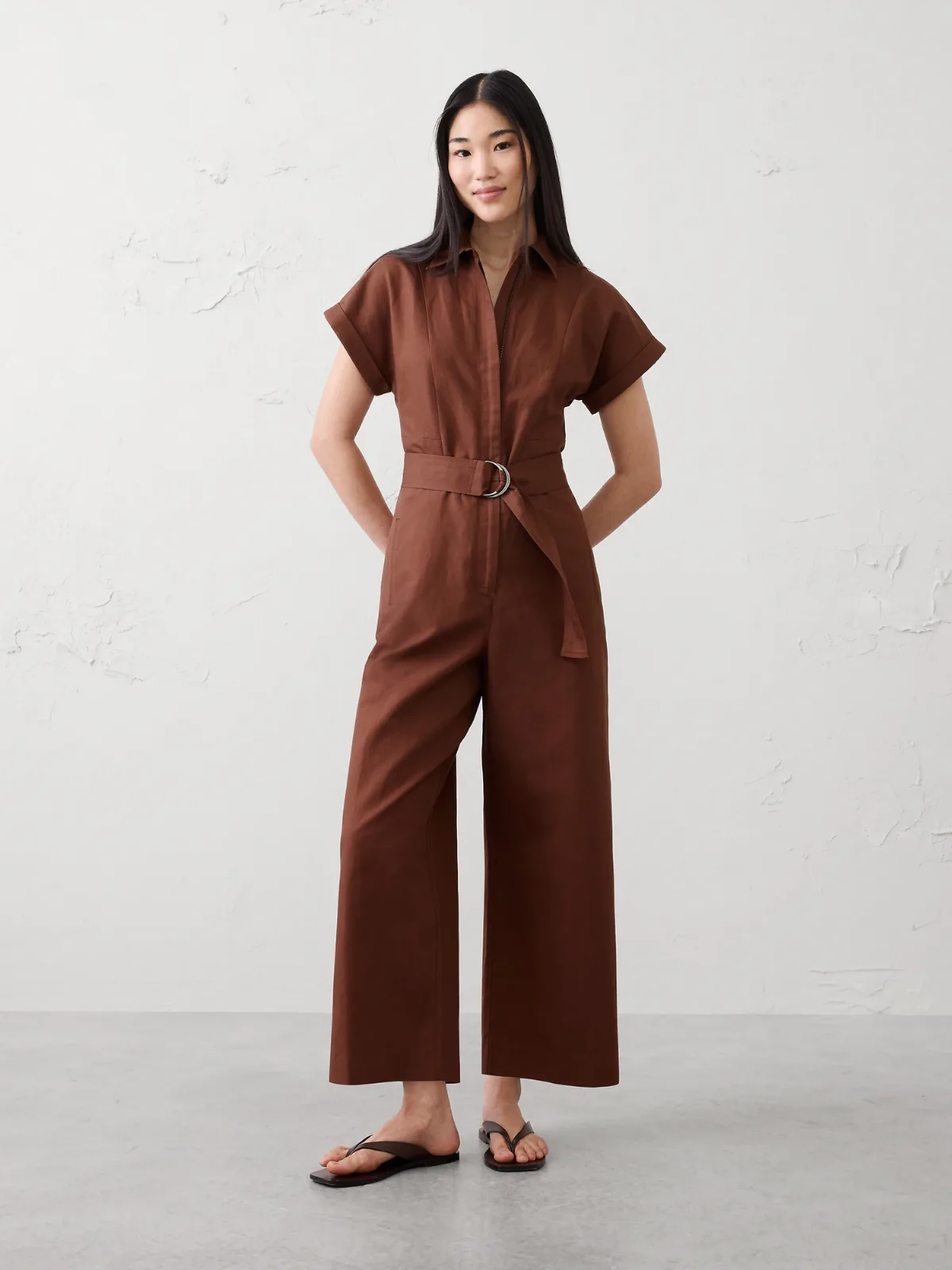 Linen-Blend Jumpsuit by Banana Republic
