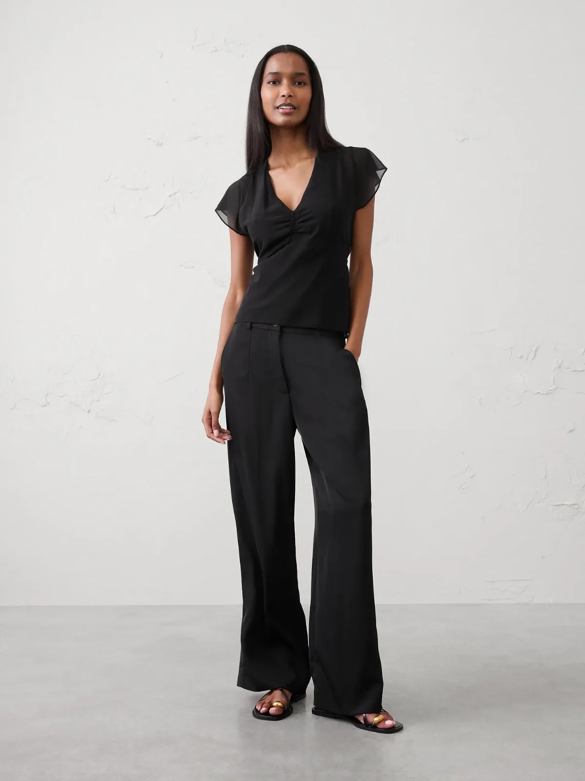 Ruched-Front Top by Banana Republic