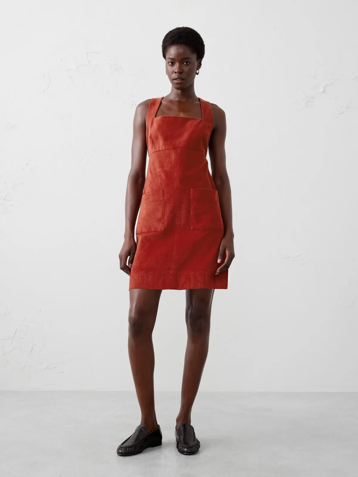 Corduroy Empire-Waist Mini Dress by Banana Republic