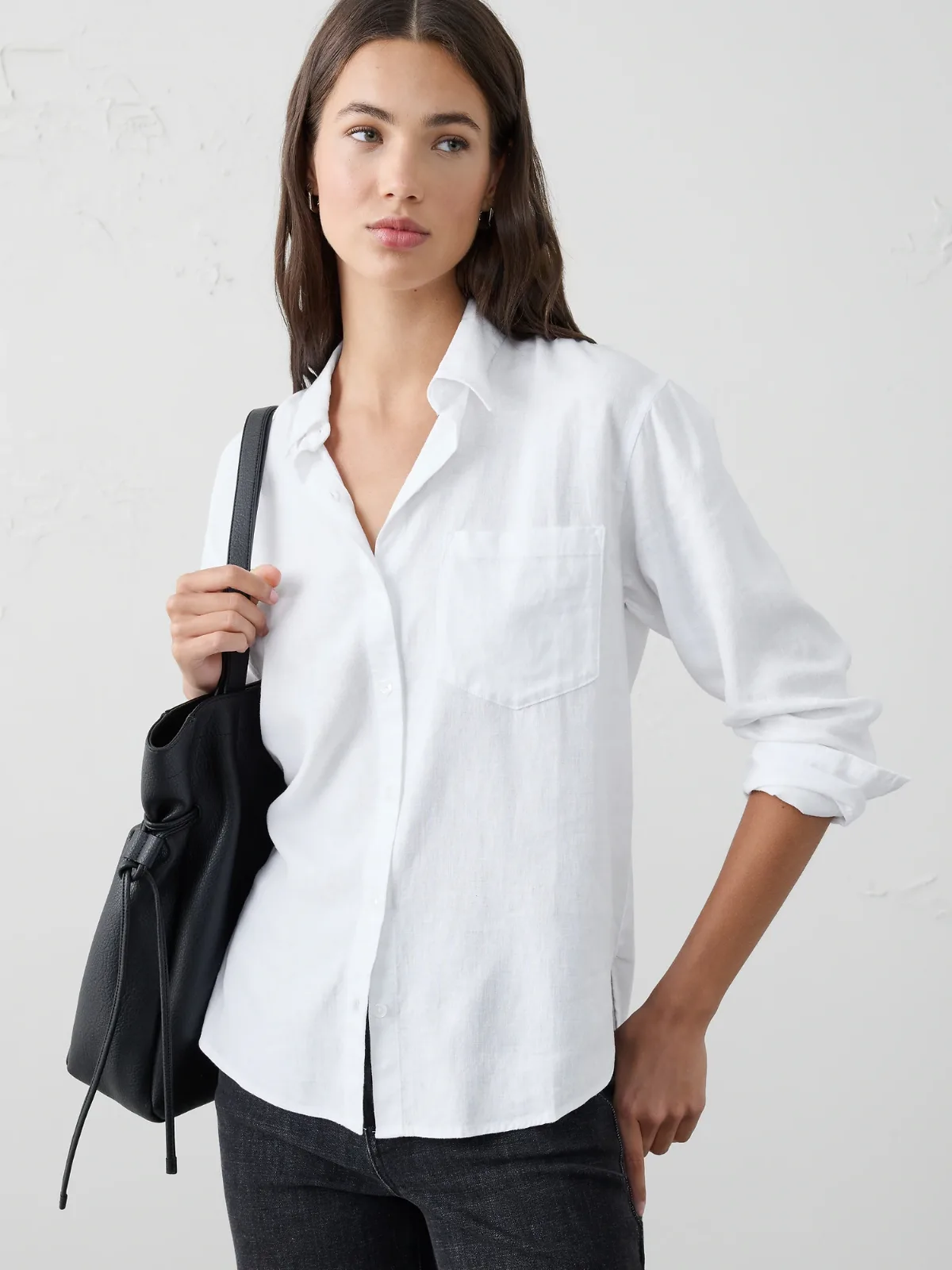 Perfect Linen-Blend Shirt by Banana Republic
