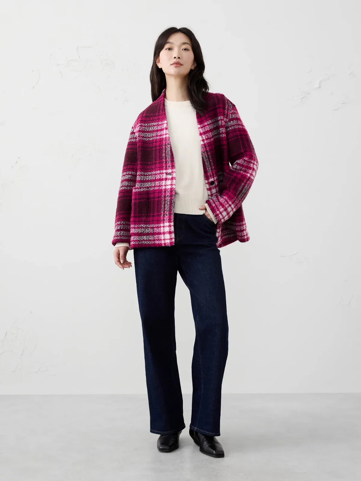 Knit Boucl Coat by Banana Republic