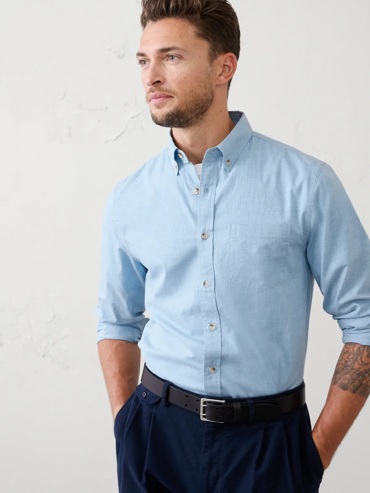 Slim-Fit Softwash Cotton Shirt by Banana Republic