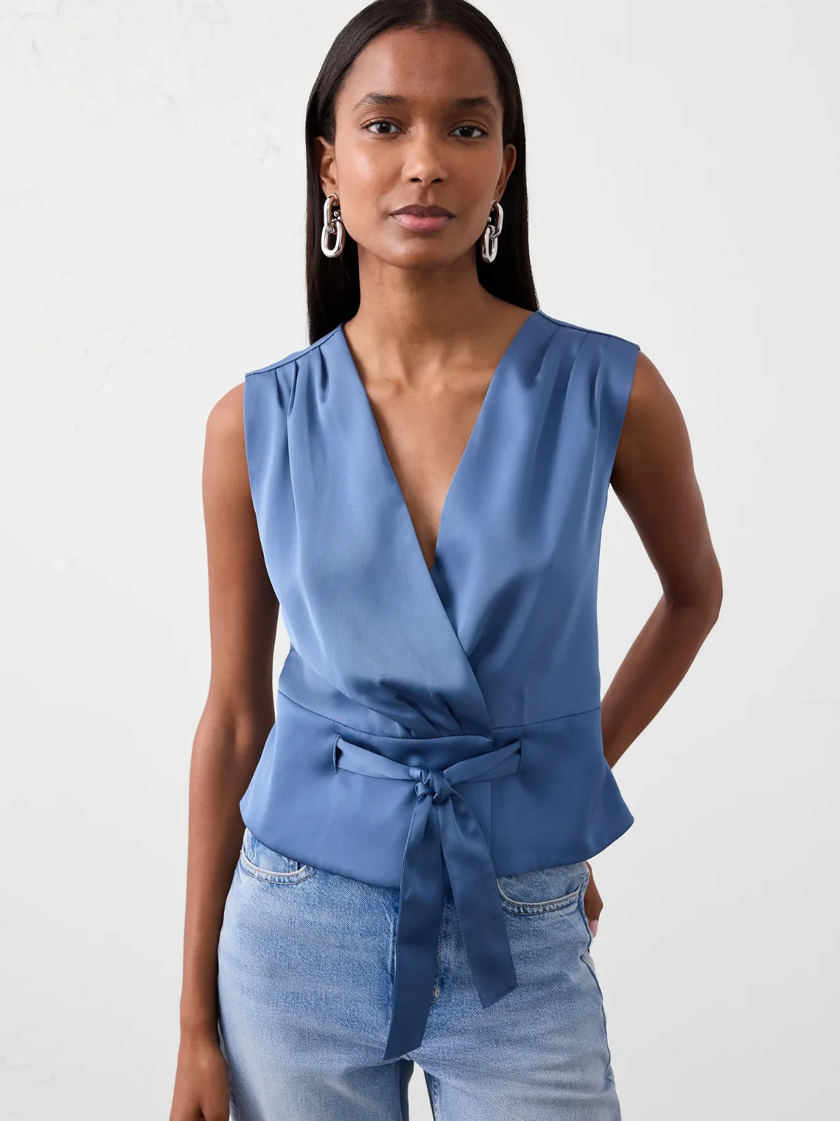 Yoke-Tie Top by Banana Republic