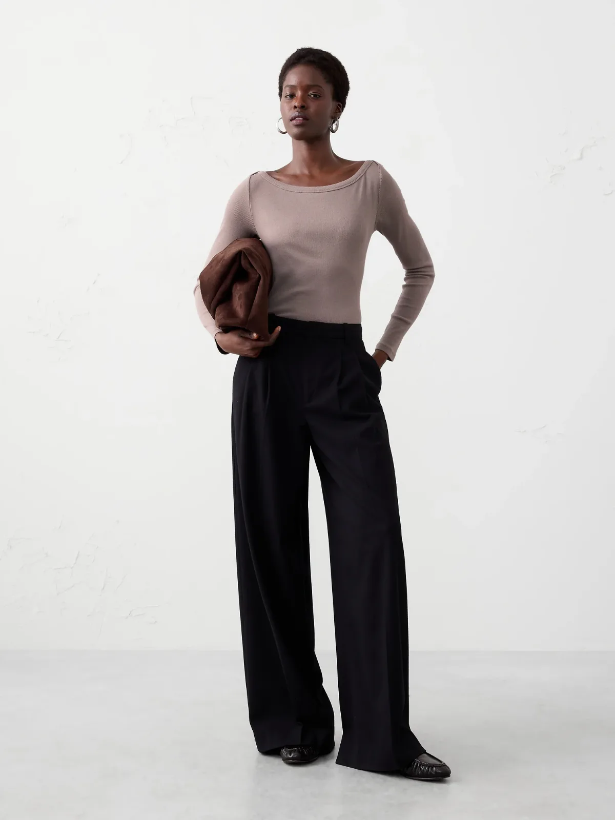 Ribbed Boatneck Top by Banana Republic