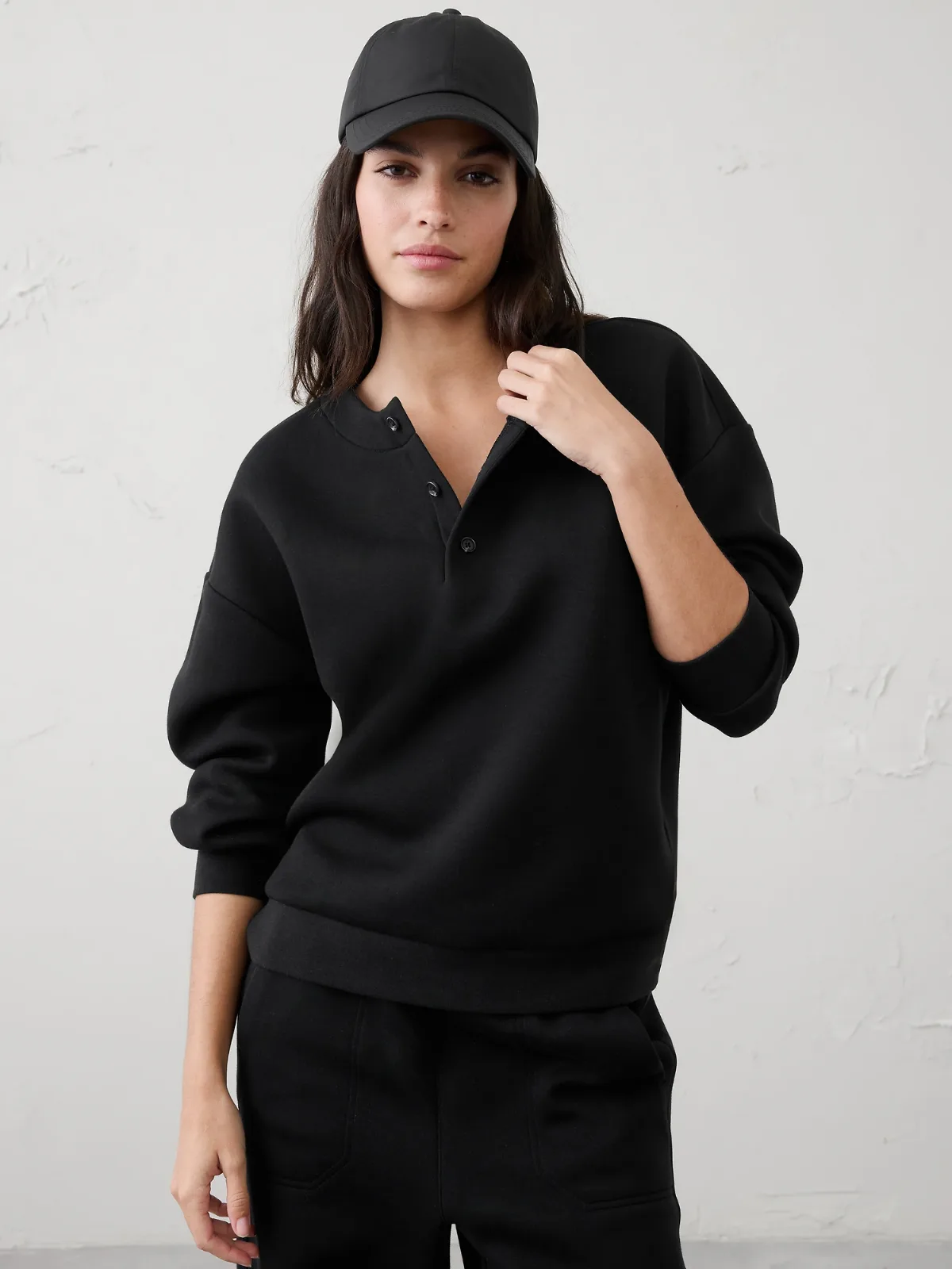 Weekender Henley Sweatshirt by Banana Republic