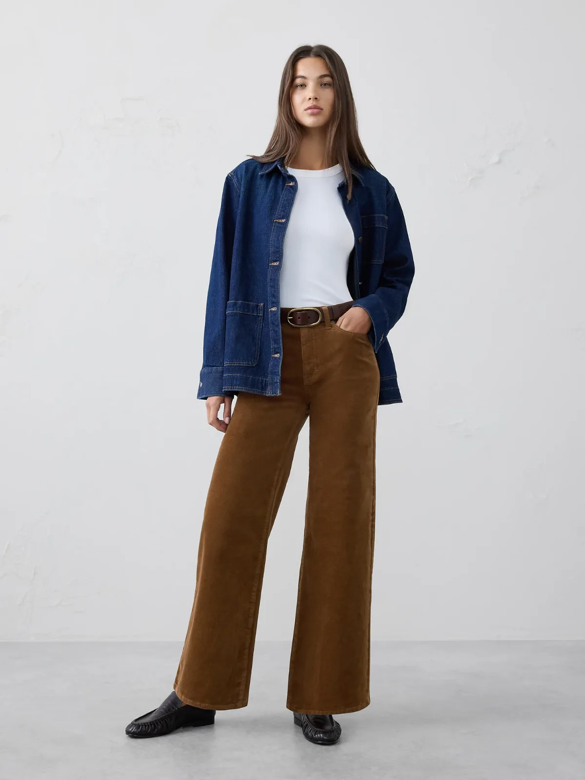 Wide-Leg High-Rise Corduroy Pant by Banana Republic