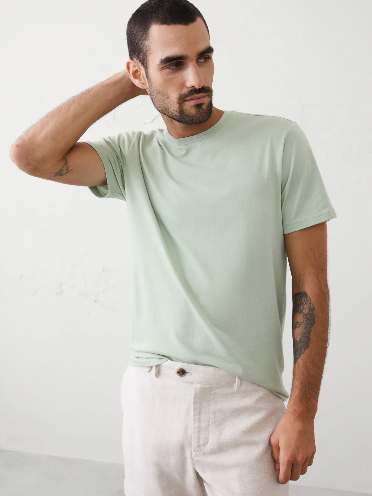Standard-Fit Premium Wash Crew-Neck T-Shirt by Banana Republic