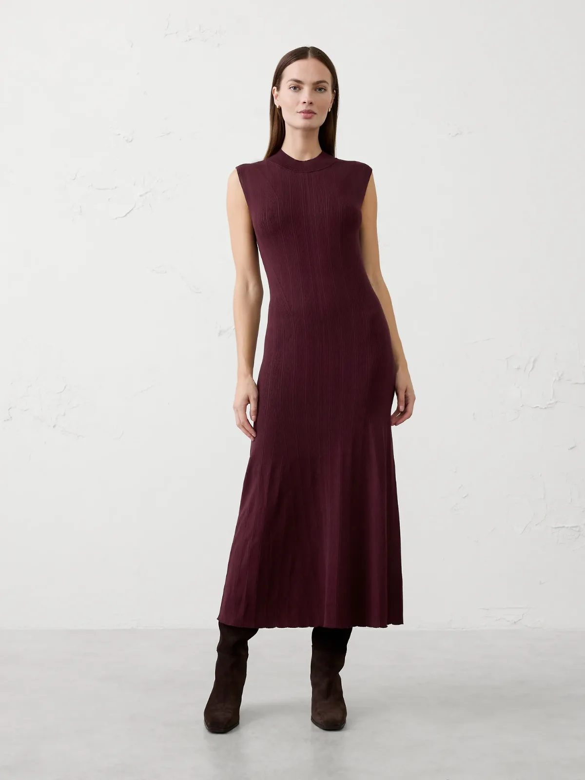 Ribbed Maxi Sweater Dress