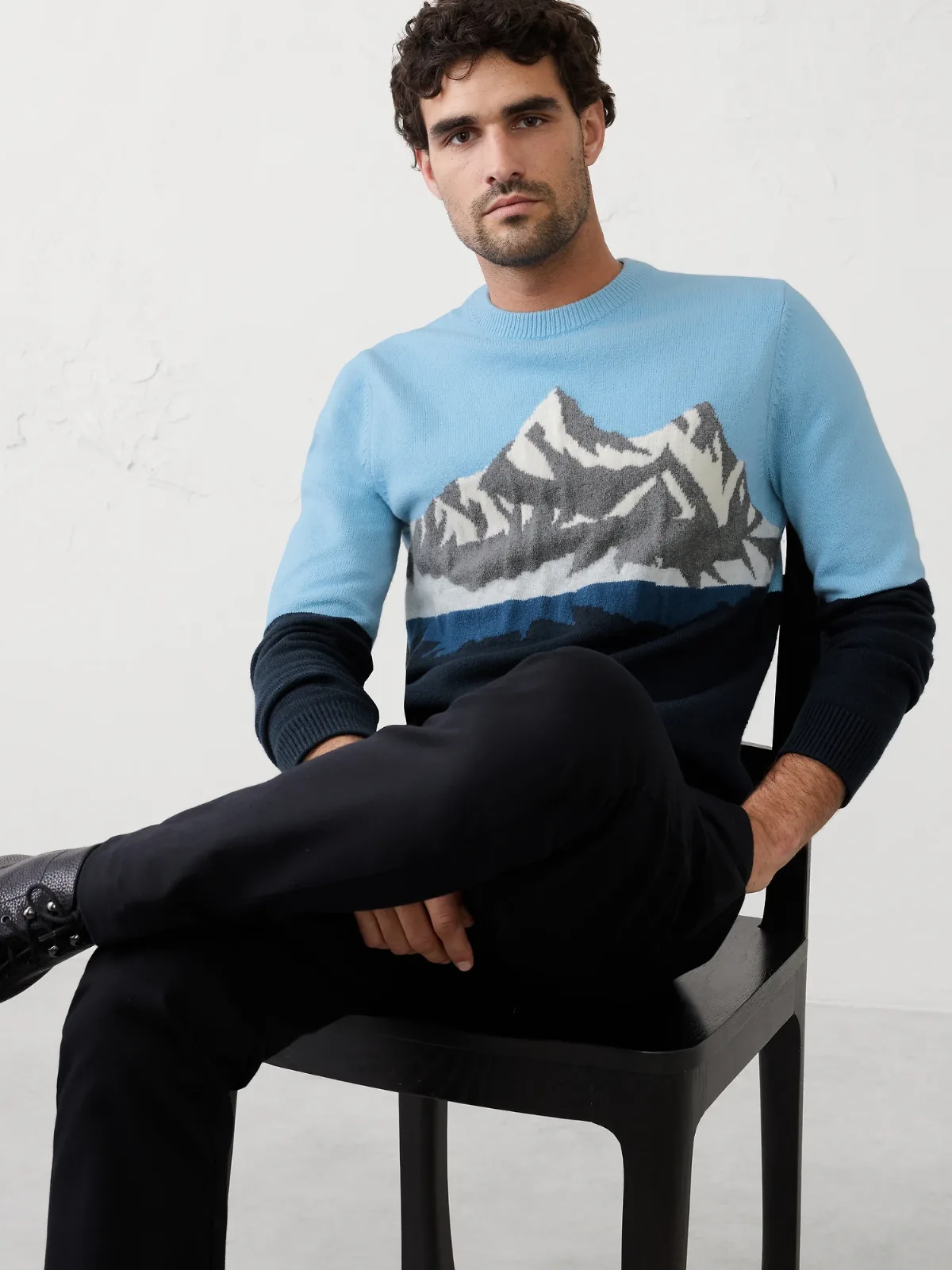 Graphic Colorblock Sweater by Banana Republic