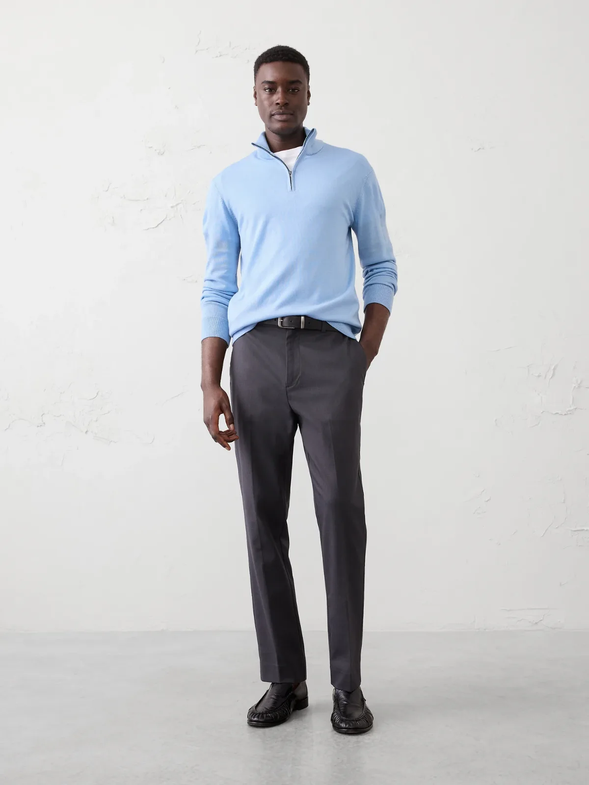 Merino Wool Quarter-Zip Sweater by Banana Republic
