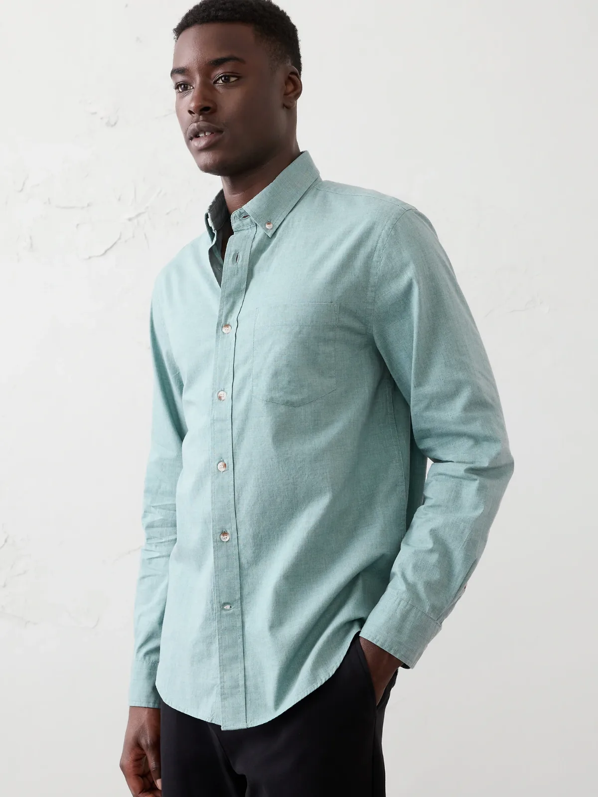 Slim-Fit Softwash Cotton Shirt by Banana Republic