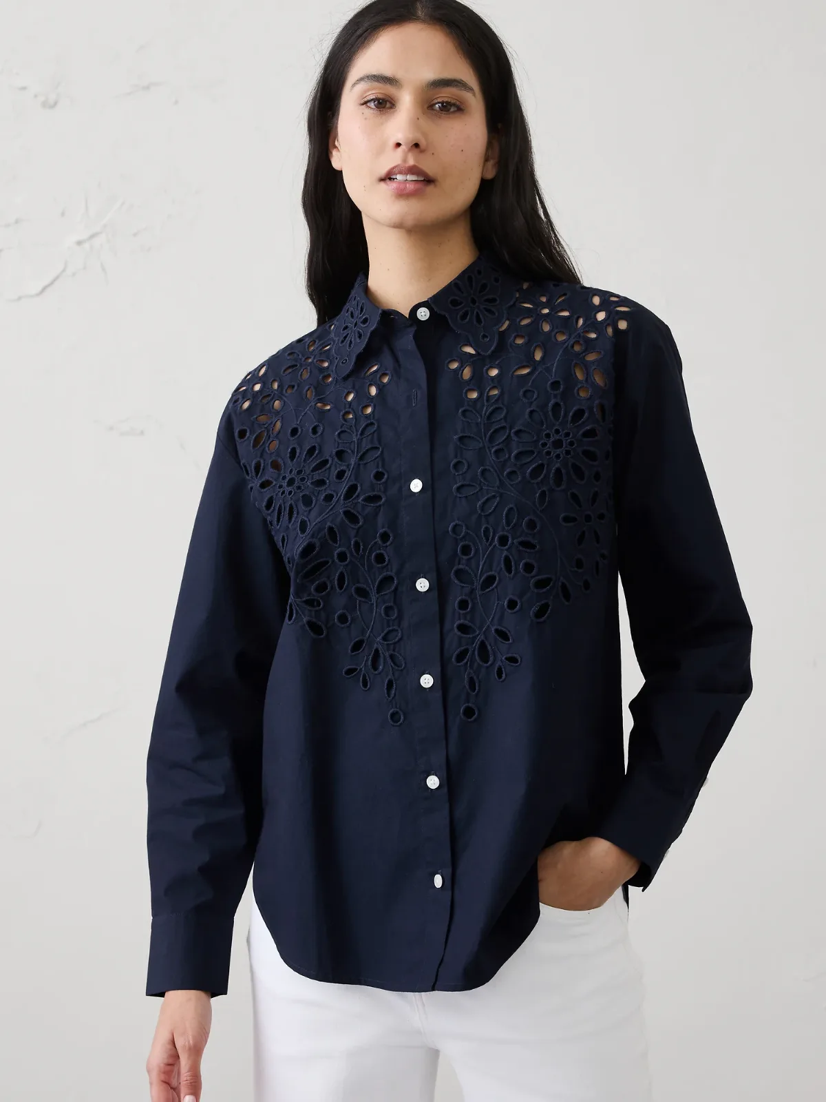 Eyelet Shirt by Banana Republic