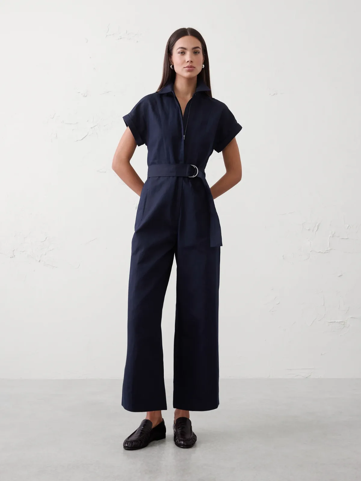 Linen-Blend Jumpsuit