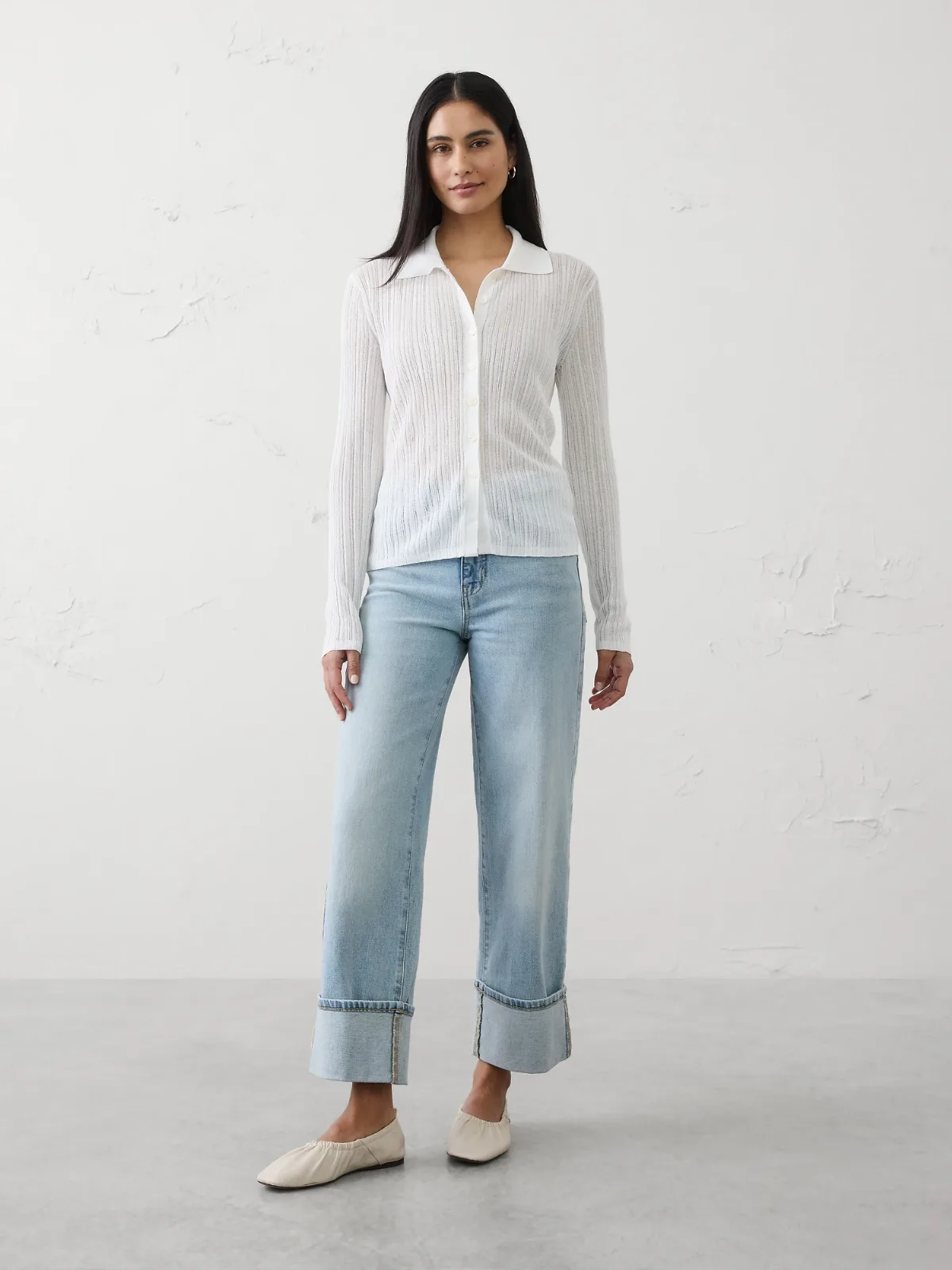 Sheer Cardigan Sweater