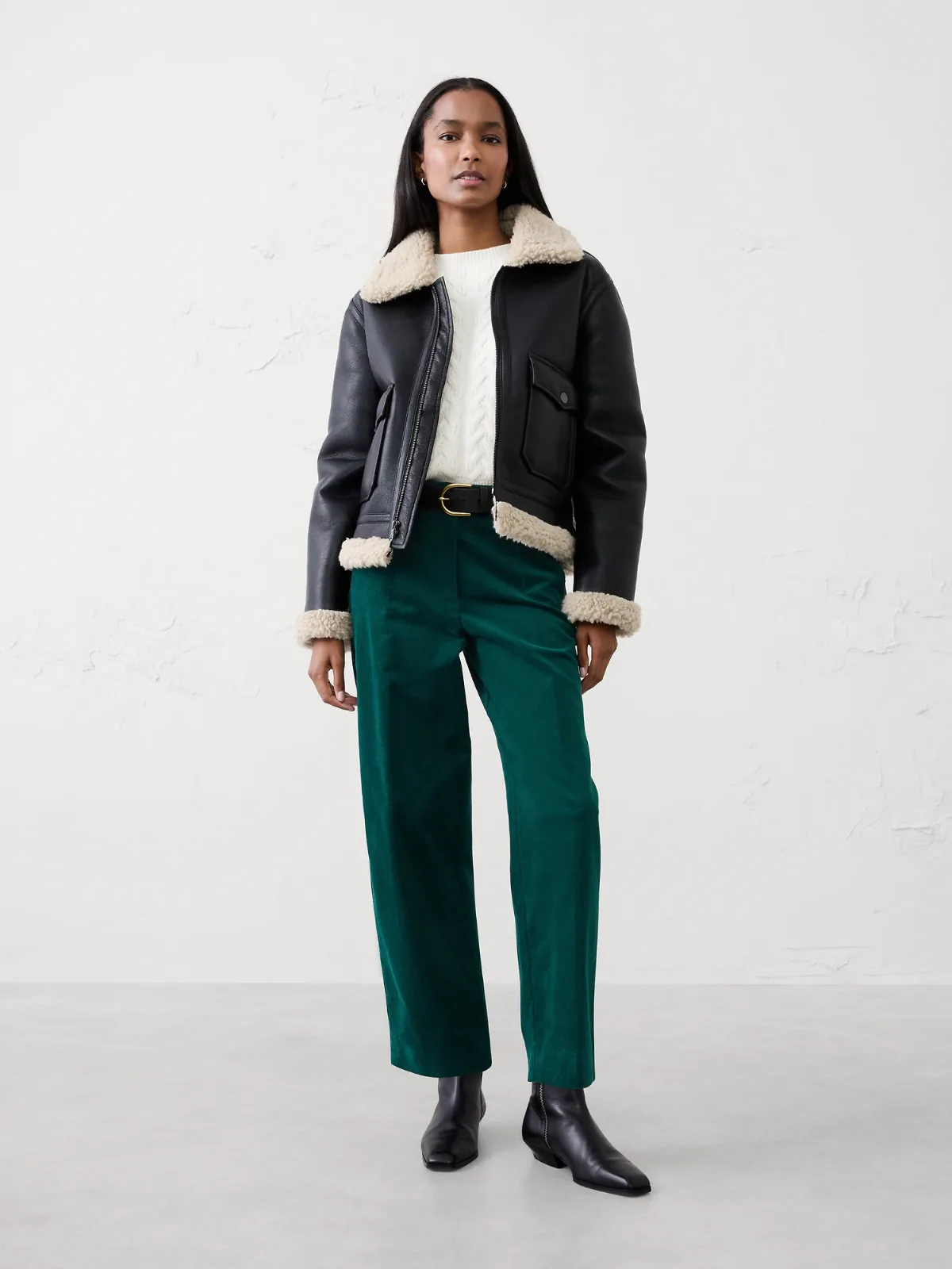 Straight Mid-Rise Corduroy Pant by Banana Republic