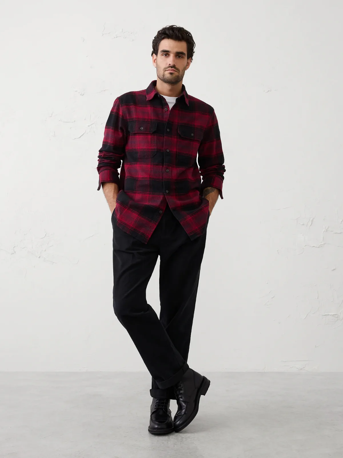 Standard-Fit Heavyweight Flannel Shirt by Banana Republic