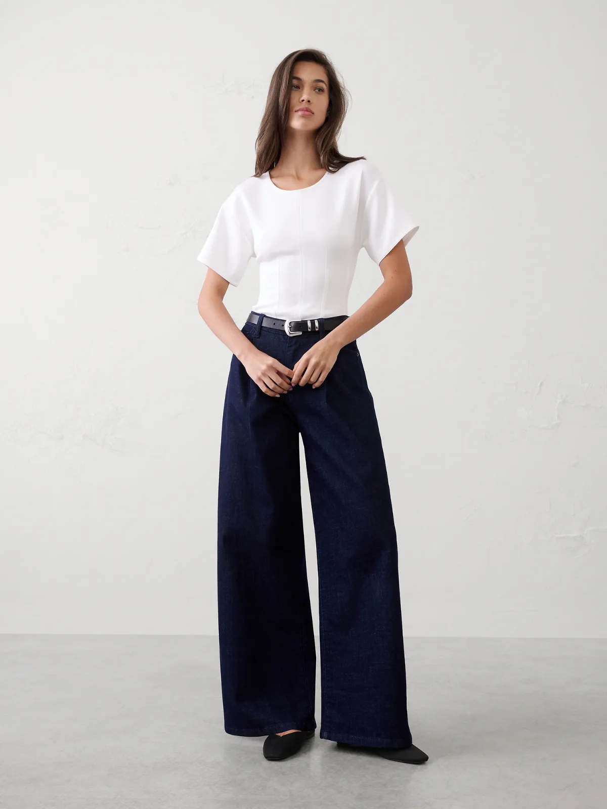Soft Touch Seamed Top by Banana Republic