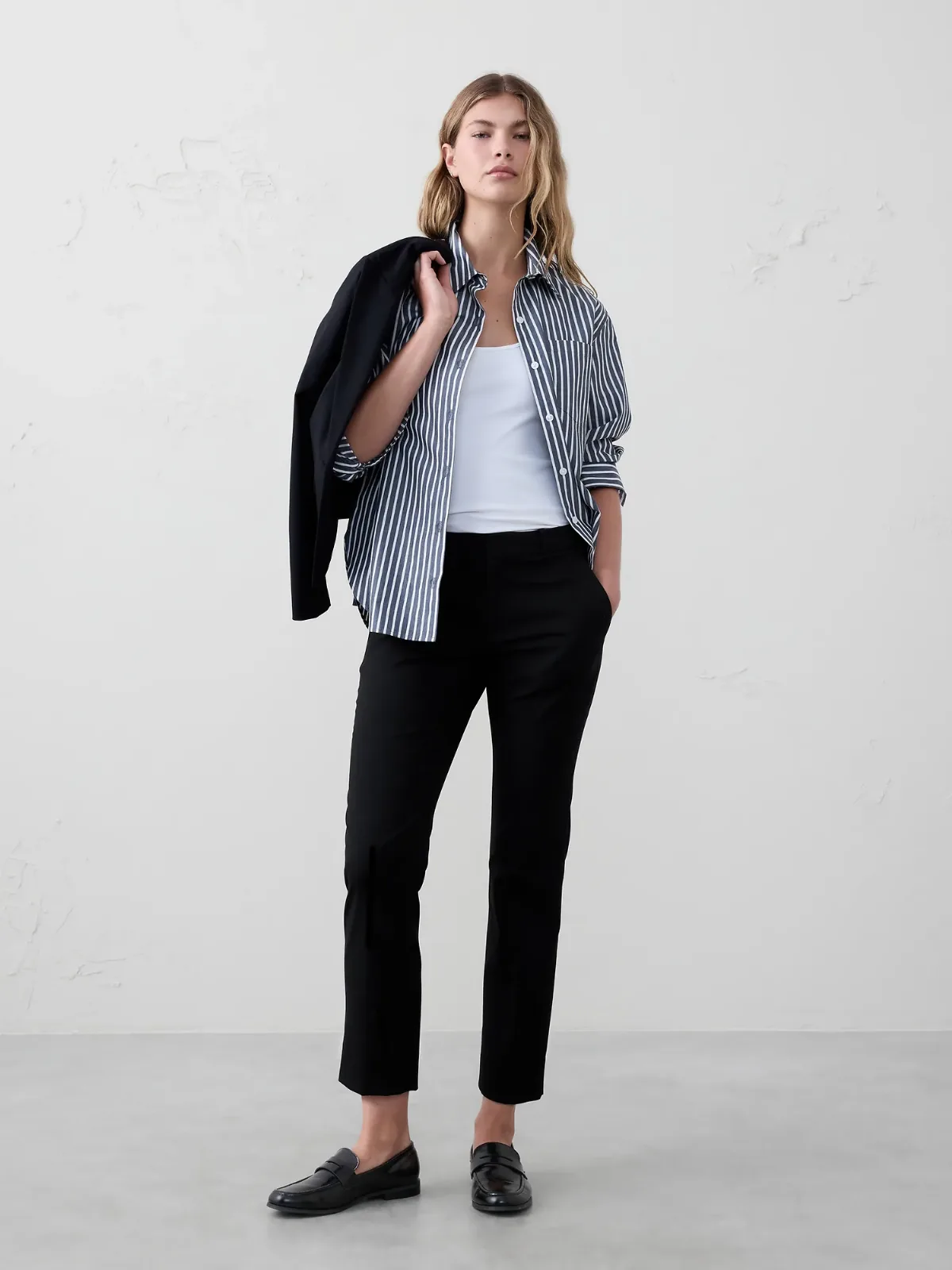 Ryan Curvy Stretch Twill Ankle Pant by Banana Republic