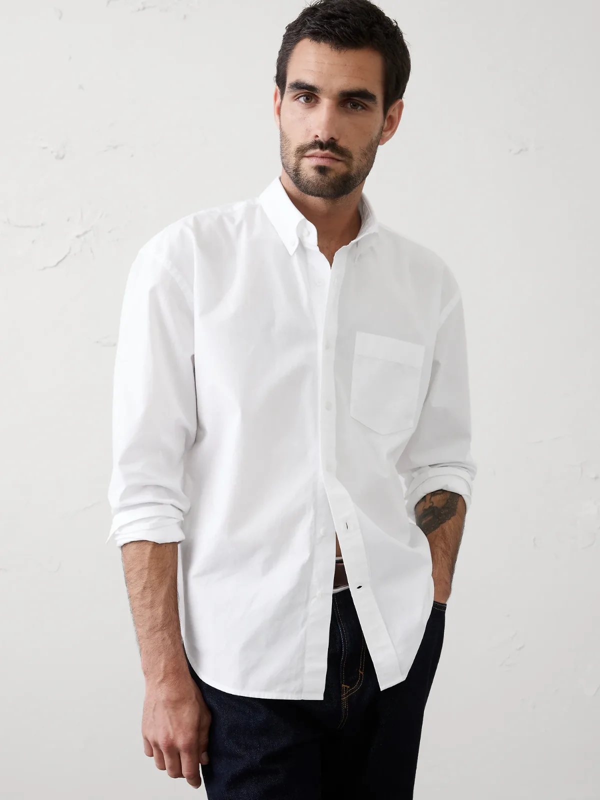 Relaxed-Fit Softwash Cotton Shirt by Banana Republic
