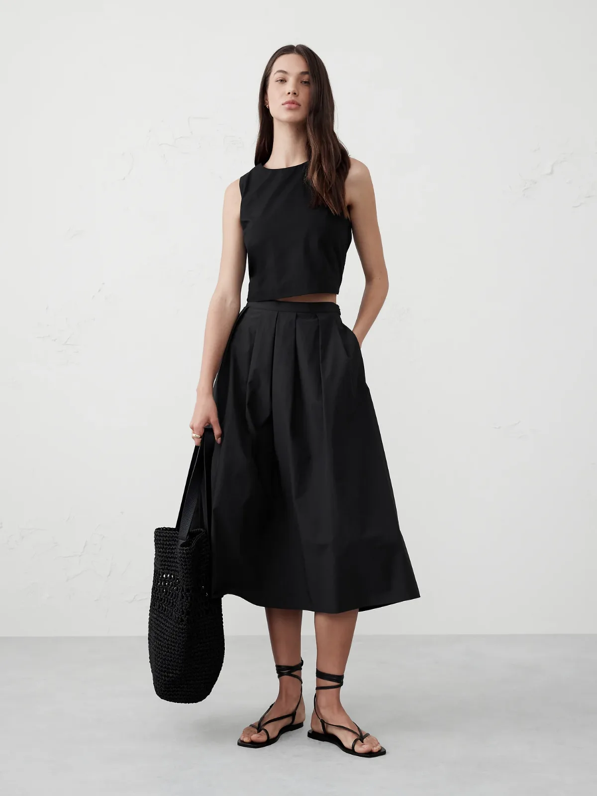 Cropped Poplin Top by Banana Republic