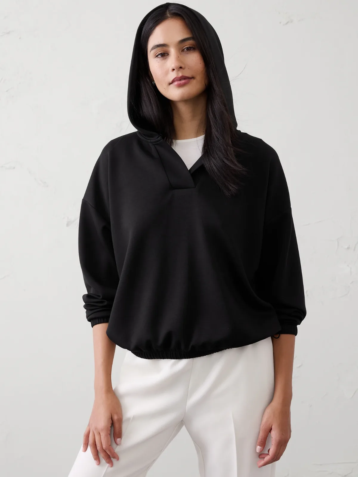 Knit Hoodie Sweatshirt by Banana Republic