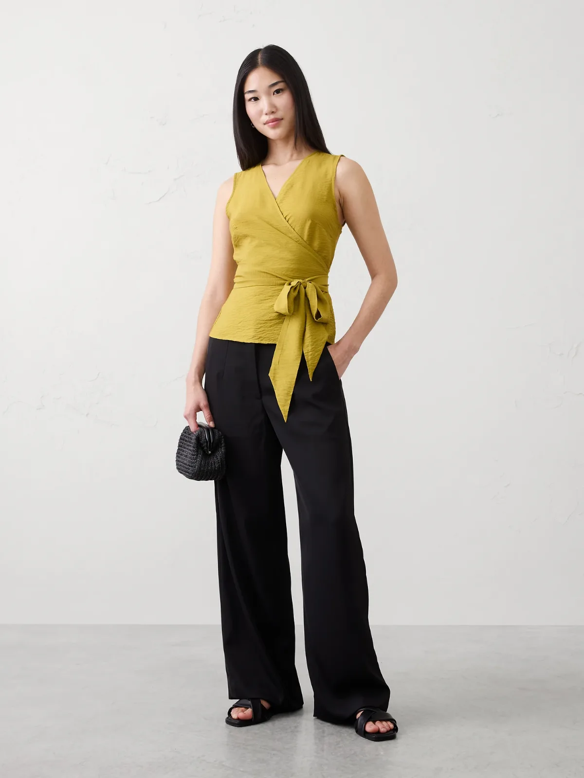 Wrapped V-Neck Top by Banana Republic
