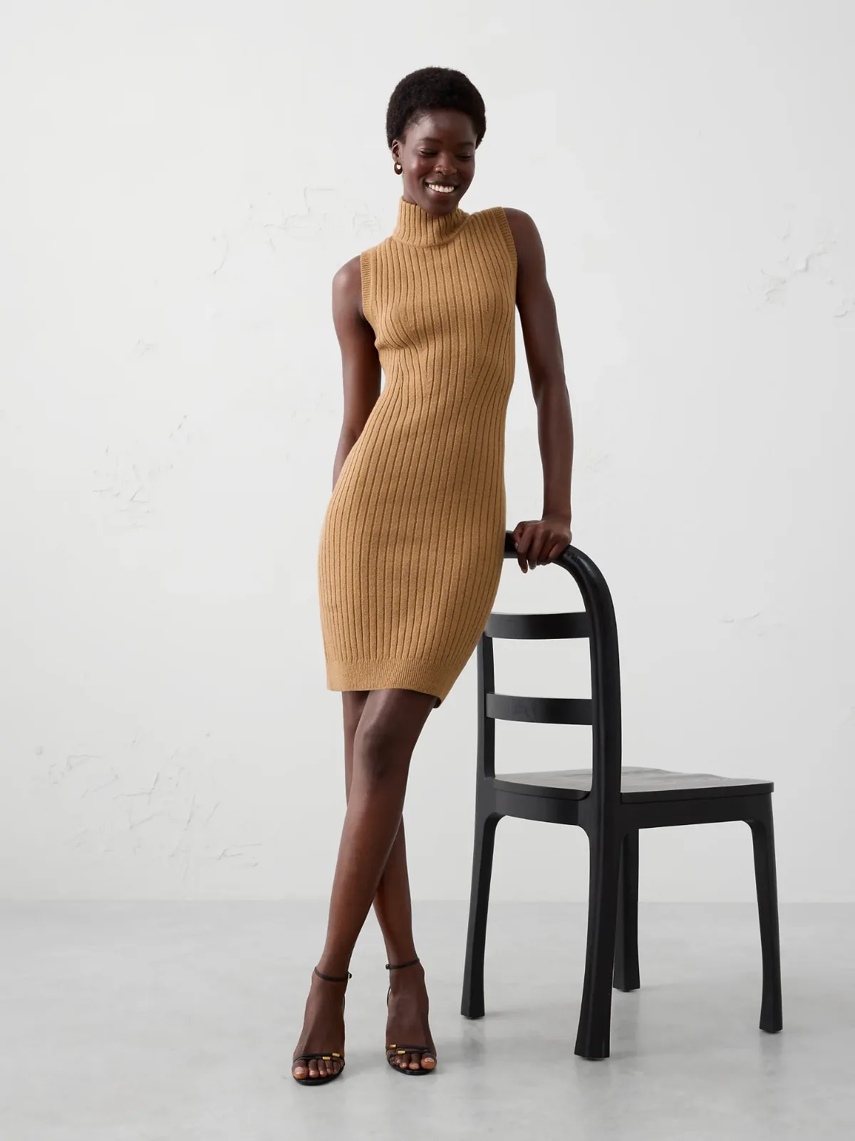Ribbed Mini Sweater Dress