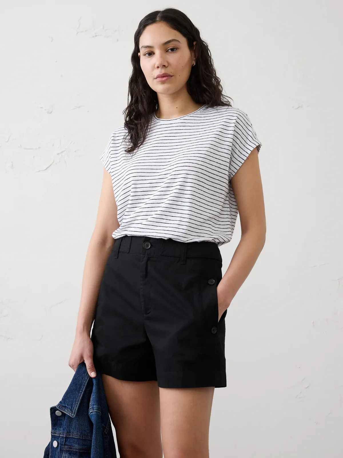 High-Rise Twill Utility Short by Banana Republic