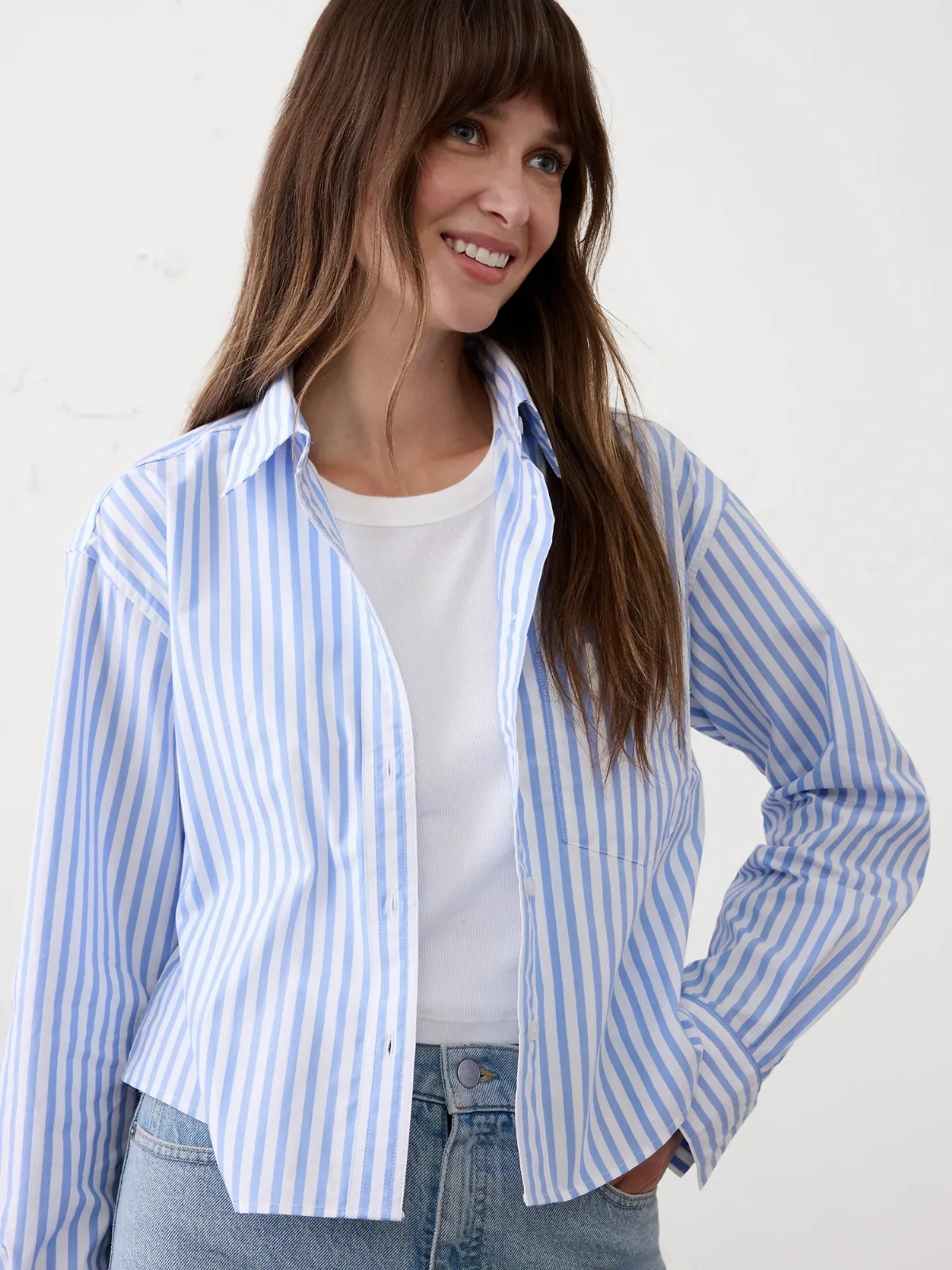 Boxy Button-Down Shirt by Banana Republic