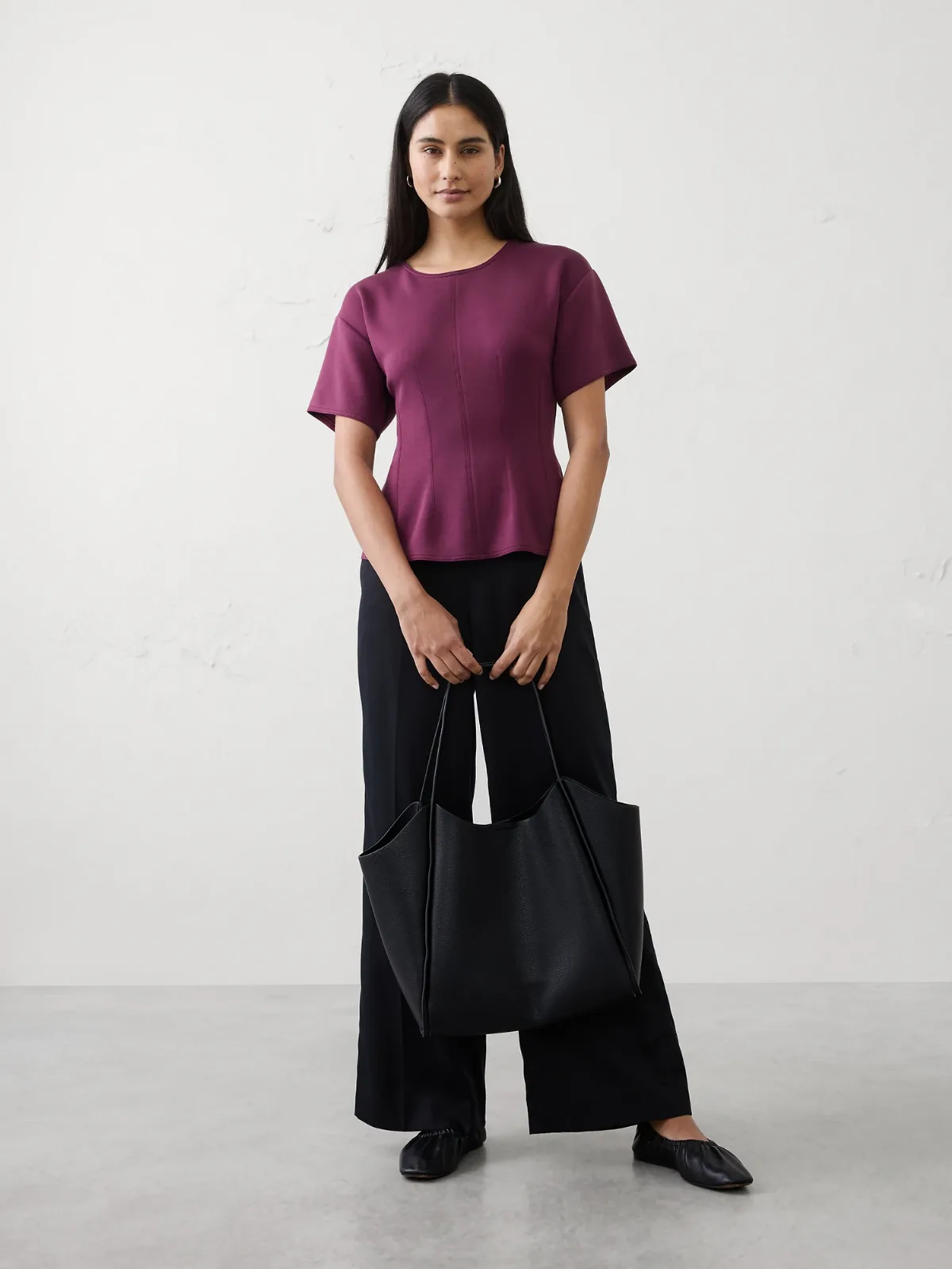 Soft Touch Seamed Top by Banana Republic