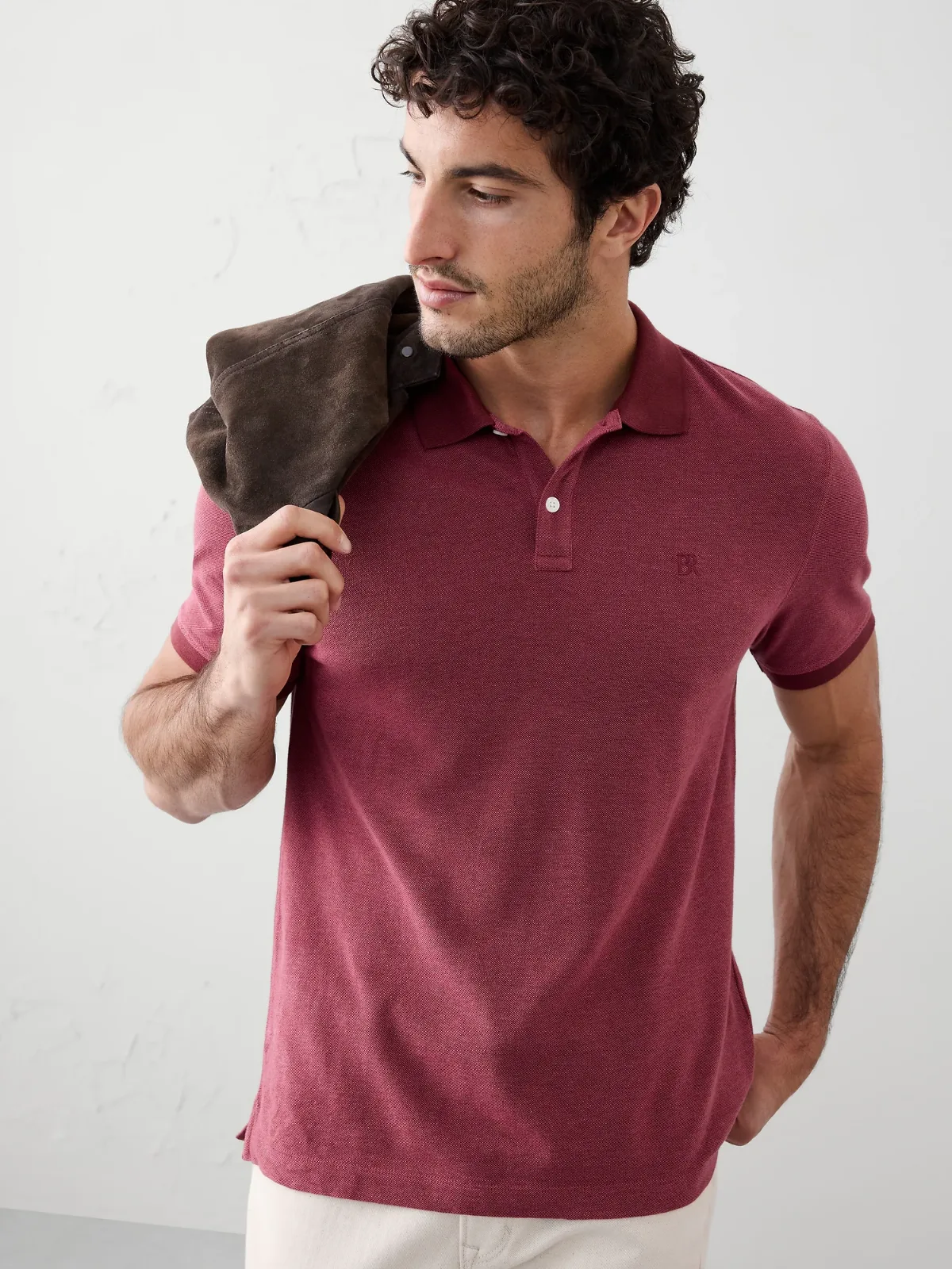 Standard-Fit Pique Polo by Banana Republic
