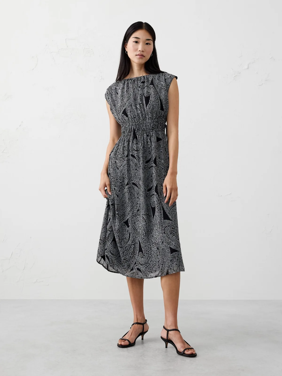 Side-Tied Midi Dress by Banana Republic